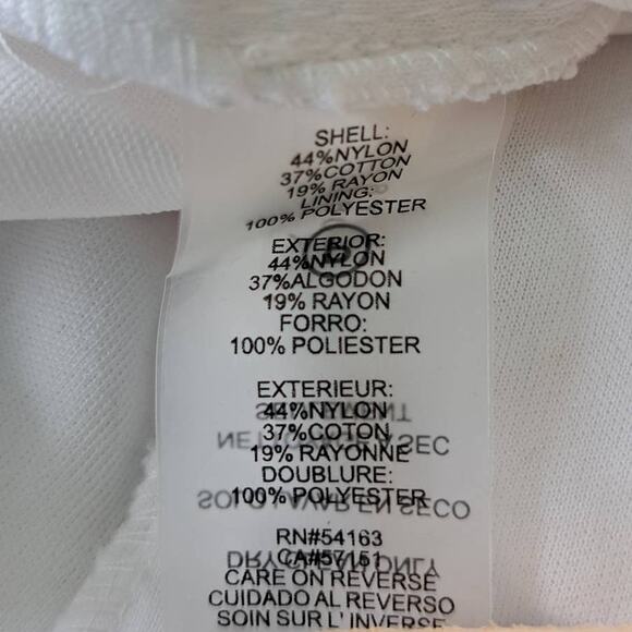 Karl Lagerfeld White Lace Sleeveless Sheath Dress Size 6 Black Contrast Trim Bow - Picture 8 of 10